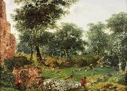 Jan van der Heyden Wooded landscape oil painting